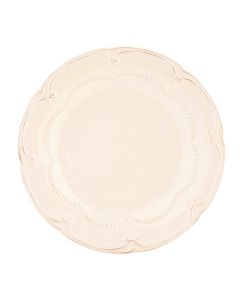 Dekor Deluxe keramicni kroznik umazano bele barve bez country style za sladice 21 cm premer