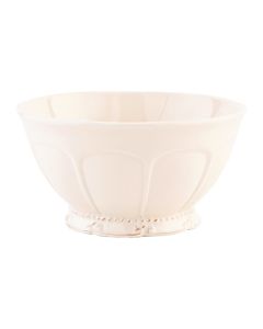 Dekor Deluxe keramicna jusna skleda  umazano bele barve bez country style vinatge retro 14 cm premer