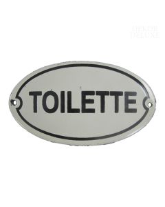 ELKE tablica Toilette črno bela Š13 cm