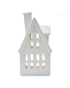 CALLIE lanterna hišica bela V14 cm