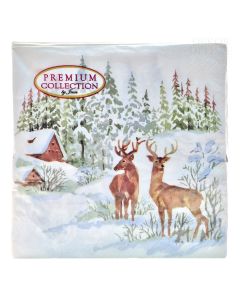 JAX set 20 papirnatih prtičkov z jelenčki Š33 cm