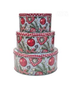 KNOX set 3 škatlic Božični okraski pisan P19.5 cm