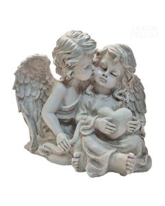 ELLISON figura dveh angelov bež V21.5 cm