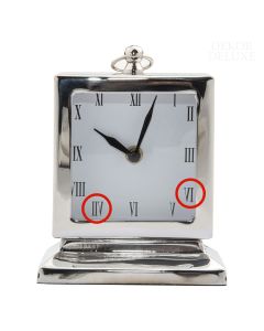 DANIEL namizna ura srebrna V12 cm - Izdelek z napako