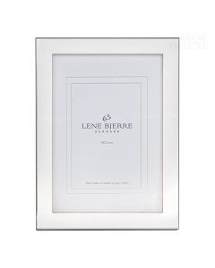 Dekor Deluxe Samostoječ ali stenski srebrn svetleč okvir za fotografije slike velikosti 9 x 13 cm. 