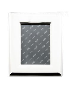 Dekor Deluxe - Namizni in stenski foto okvir srebrne barve za fotografije 13 x 18 cm s širokim robom in črnim žametnim ozadjem.