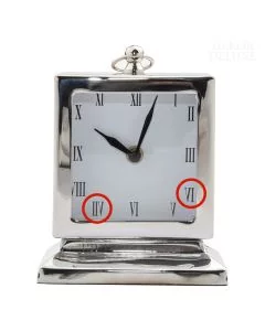 DANIEL namizna ura srebrna V12 cm - Izdelek z napako