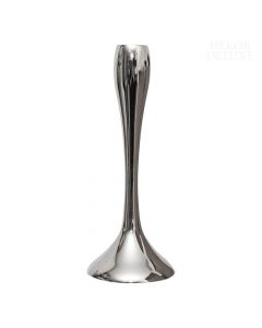 Dekor Deluxe sijajni srebrni podolgovati namizni svečnik za eno svečo