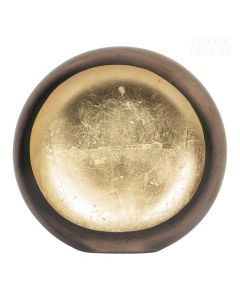 Dekor Deluxe Okrogel svečnik za čajne svečke zlato črne barve 