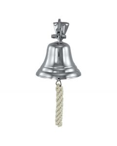 Dekor Deluxe Ladijski zvon srebrne barve s premerom 10 cm