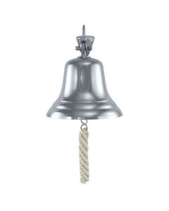 Dekor Deluxe ladijski zvon srebrne barve premera 15 cm
