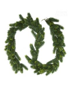 Dekor Deluxe girlanda iz smrekovih vej zelene barve, dolžine 180 cm je nepogrešljiv dodatek vsaki božični dekoraciji.