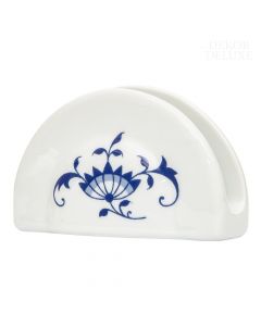 Dekor Deluxe držalo za prtičke bele barve iz vrhunskega porcelana z modro poslikavo čebulnega vzorca.