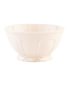 Dekor Deluxe keramicna jusna skleda  umazano bele barve bez country style vinatge retro 14 cm premer