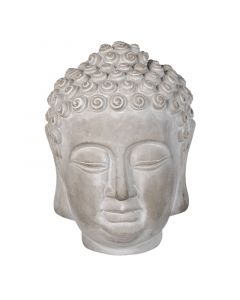 Dekor Deluxe cementni kipec minimalisticne sive glave Bude